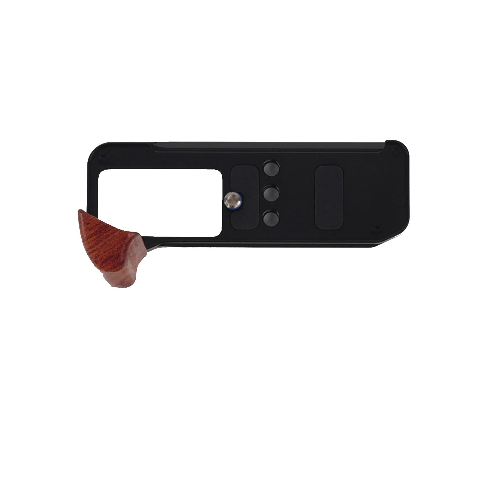 SZZCNOX X-M5 Wooden Handgrip L Bracket for Fuji XM5, Quick Release L-Shape Plate Handle Grip for Fujifilm X-M5, Aluminum Base Pearwood Side Handle Camera Accessories (Black)