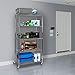 Seville Classics UltraDurable Commercial-Grade 5-Tier NSF-Certified Steel Wire Shelving with Wheels, 36