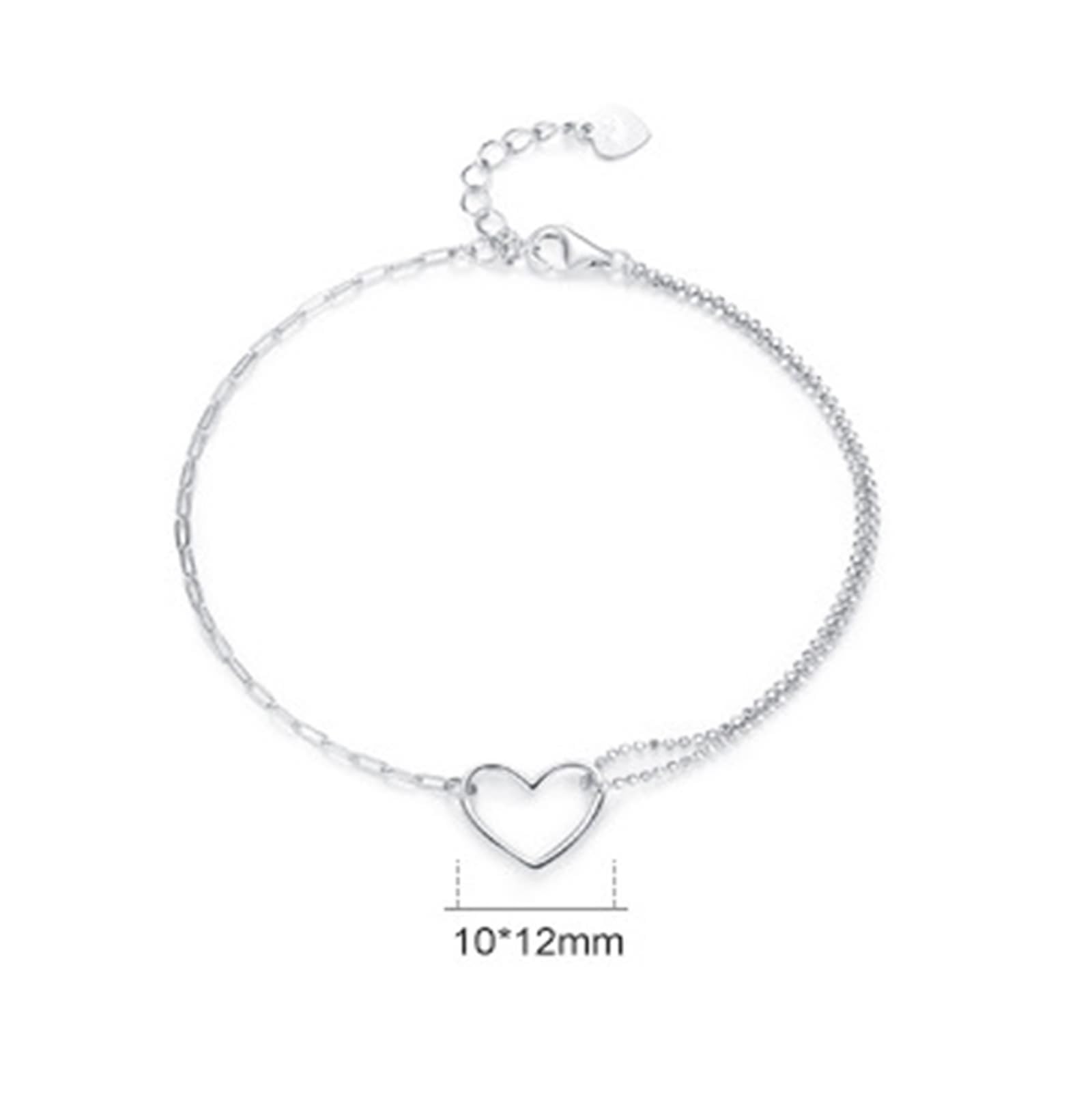 Pulsera de oro de 18 quilates Au750 para mujer, joyas de oro auténtico, pulsera de corazón para mujer, pulseras sencillas, PT950 platino