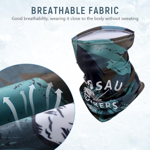 Image of Proberos UPF50+ Balaclava for Men & Arm Sleeves Set, UV Protection Cycling Face Mask with Anti-Slip Tech, Cool Breathable Face Mask, Fancy Print Print Design for Hiking /Running