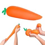 Toymendous Squishy Carrot – Jumbo 11.5 Inch Squishy Vegetable | Giant Stress Relief Toy | Fidget Sensory Food Fun for Kids, Teens & Adults