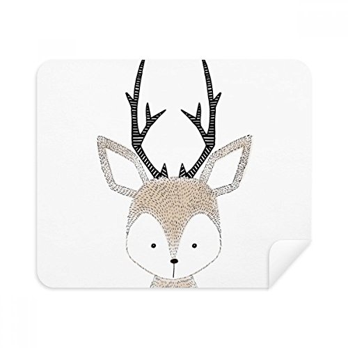 Simplicity Style Little Deer Animal Cleaning Cloth Screen Cleaner 2pcs Suede Fabric