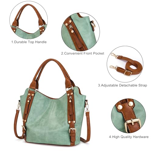 Image of Crossbody Bags for Women Large Hobo Purse Shoulder Handbag Wallet Set 2PCS | Soft PU Leather,Total 9 Pockets,Large Capacity,with a Spacious Functional Wallet,Detachable Shoulder Strap,Stylish Design