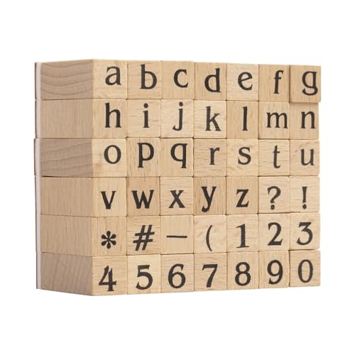 DIYOOHOMY 42 Pcs Lowercase Alphabet Letter Stamps for Clay