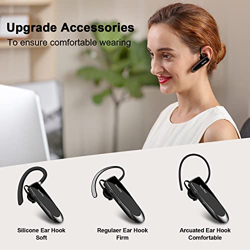 New Bee Bluetooth Headset V5.0 Handsfree Bluetooth-oortelefoon met 24 uur gesprekstijd en meer 60 dagen stand-by met… - Image 7