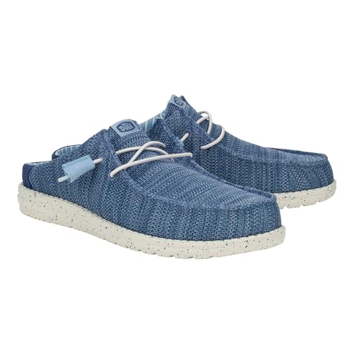 HEYDUDE Wally Slip Stretch Sox Faded Denim/Sargasso Blue Size 12, Mens Shoes, Men's Slip-on Loafers, Comfortable & Light-Weight4