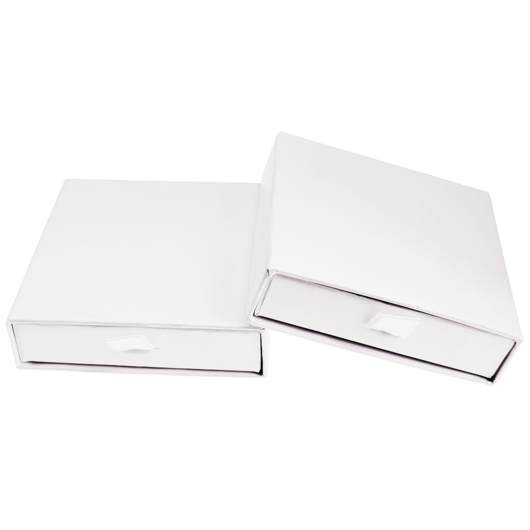 2 Pack Jewelry Gift Boxes 3 5 x 3 5 x 1 Inch Cardboard Jewelry Boxes Small Gift