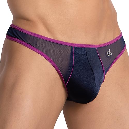 Daniel Alexander Mens Sexy Jockstrap Skimpy G-String Mesh Design Pouch Enhancing Bikini V-Shaped Back Thong Underwear