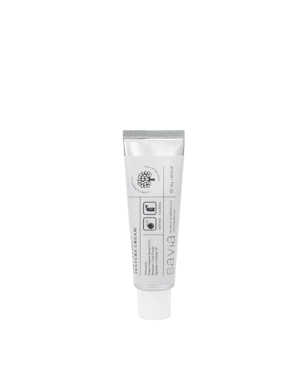 Savia Sakuradin Texture – 50g | Sakuranetin, Seramid, Peptit ve Camellia Yağlı Kore Nemlendirici Yüz Kremi | Kızarıklık Karşıtı, Hassas Ciltler İçin Yatıştırıcı ve Doku Yenileyici Kore Kremi - Ovaco