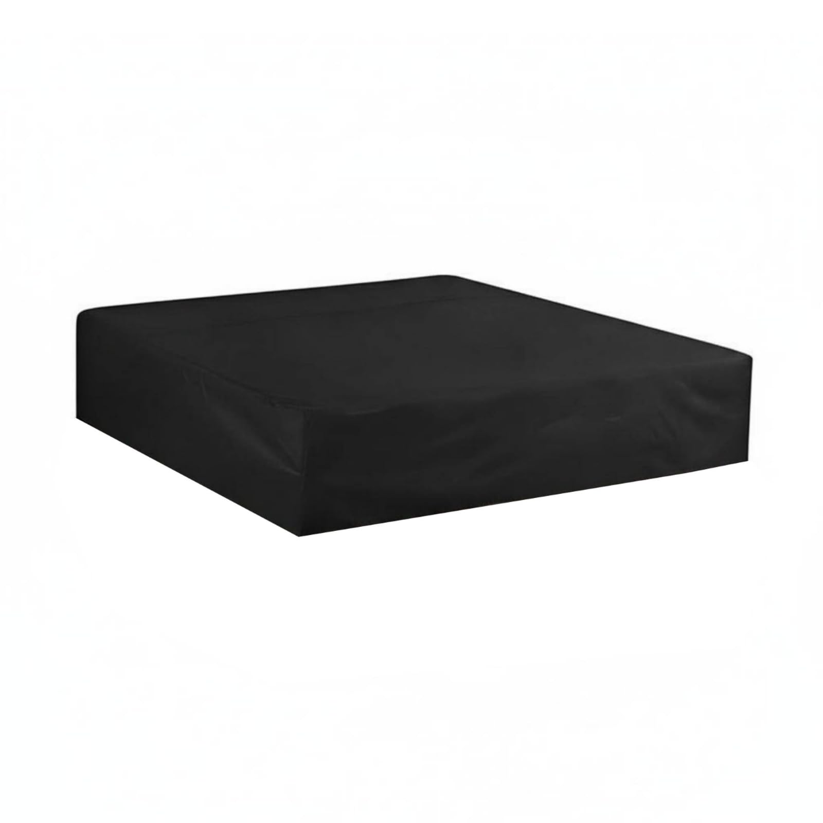 Cubierta Bañera Resistente Frente a los Rayos Solares Cubierta Piscina Cordón Ajustable Protección Exterior, Negro, 210x210x30cm