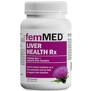 femMED Liver Cleanse Detox & Repair Formula – Herbal Liver Support Supplement with Milk Thistle Extract with Silymarin, Dandelion Root, Yarrow, Burdock Root & Artichoke Extract for Liver 120 Capsules