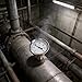 Bimetal Pipe Thermometer 0-120°C Temperature Gauge with Axial Rear Connection and Fixing Spring for Heating Systems, Industrial Processes, and Temperature-Sensitive Applications