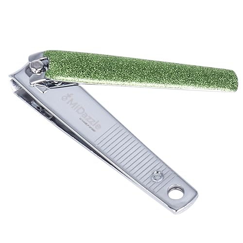 Midazzle Large Nail Clipper/Cutter (Silver-Green) - Pack of 1 - Image 2