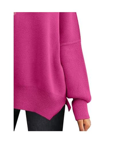 Image of SEMATOMALA Women's Oversized Plain Batwing Sweaters Fall Winter Crewneck Trendy Pullover Knit Jumper Tops