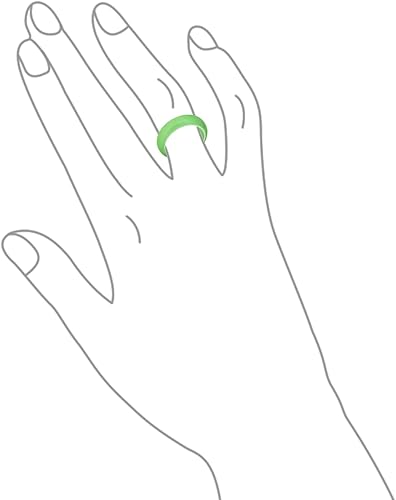 Miniatura 3 de Anillo de eternidad apilable simple para mujeres y adolescentes con colores teñidos azul, rosa, dorado, verde, piedra preciosa de jade, piedra natal