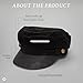 Funky Junque Faux Suede Newsboy Hat for Women – Trendy Greek Fisherman Cap, Classic Baker Boy Newsies Hat, Soft Ladies Fashion Cap - Faux Suede - Black