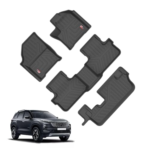 Image of GFX Tpv Premium 3D Life Long Car Floor Mats Compatible with Safari (2023) Onwards, 7 Seater (Automatic)