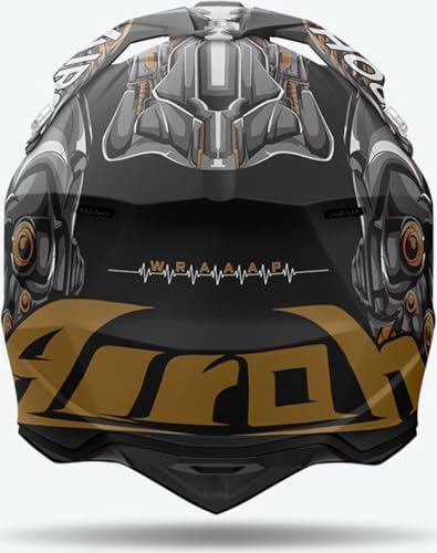 Casque Off-Road Airoh Wraaap Cyborg aux finitions mates de haute précision - 3