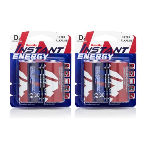 Roselle D Size Alkaline Batteries (4 Pack)