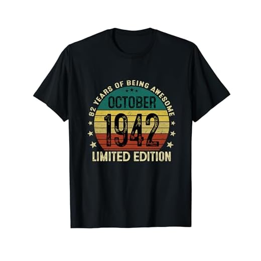 82 Años Cumpleaños Regalos Originale Hombre Octubre 1942 Camiseta
