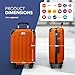 LUGG 20 Inch Skywander Lightweight Travel Cabin Bag - Carry On Approved Suitcase, ABS Shell Protection, Water Resistant & Safe Locking System - Easyjet Overhead Compliant (55x35x23cm)