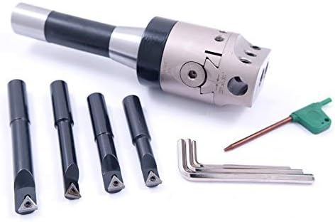 HHIP1001-0201 Indexable Tool Set, 2" Boring Head, R8 Shank, 4 Boring Bars