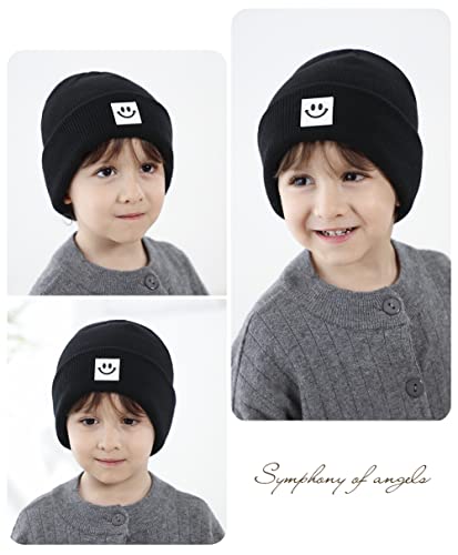 Baby Winter Hat Soft Warm Knitted Beanie Hat with Cute Smile Face Beanie Cap for Boys Girls2