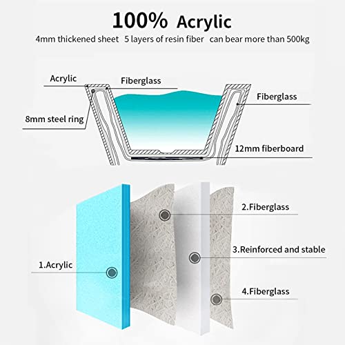 Image of 59 inch Acrylic Freestanding Bathtub, Double Ended Free Standing Tub, Soaking Tub with Integrated Slotted Overflow, Toe-Tap Chrome Drain, cUPC Certified, Glossy White