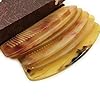 Frcolor Pettine per capelli in corno di bue naturale Pettine portatile antistatico senza manico Prevenire la perdita dei capelli per gli uomini (14 cm)