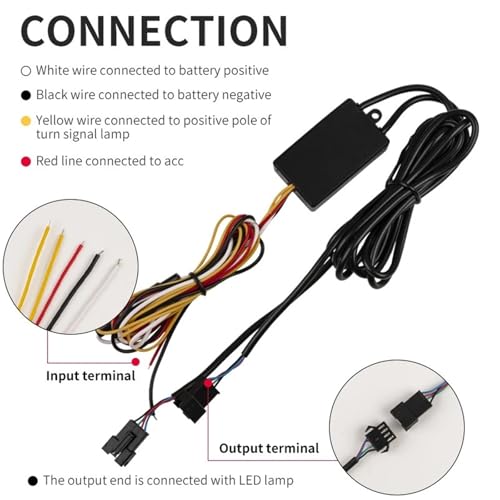 Luces diurnas coche impermeables IP67 giro secuencial amarillo 3