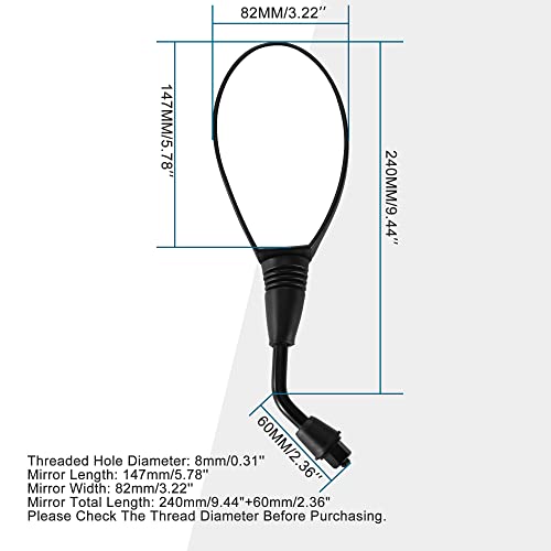 GOOFIT E036-001-015-BT Miroir Anti-Vibration Contre Angles Morts - 2