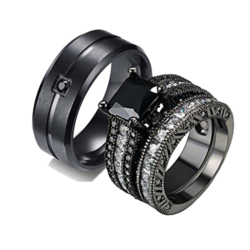 Bague acier inoxydable gothique noire de qualité supérieure