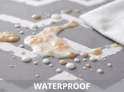 Image of Splat Mat for Under High Chair, Waterproof Washable High Chair Floor Mat | 51 inchx51 inch Reusable Splash Mat, Non-slip Backing, Wipeable Floor Protector and Food Mat for Baby Meals, BLW, Crafts, Play
