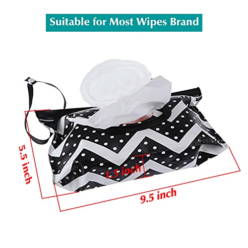 Fnydvis Baby Wipe Dispenser,Refillable Wipes Holder,Baby Wipes Container,Portable Wipes Dispenser Travel,Reusable Travel Wet Wipe Pouch (2Pack) #TOP6