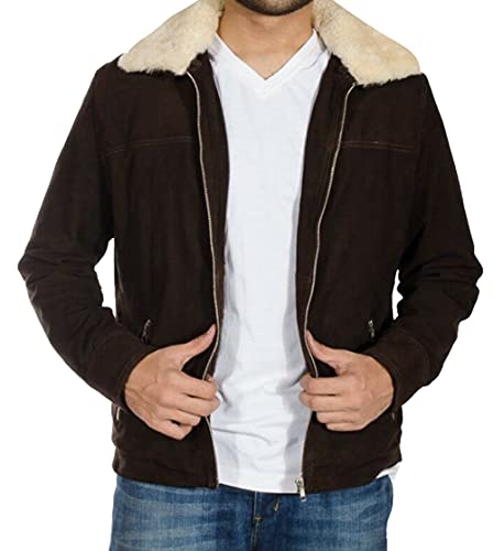 Rick Grimes Jacket - Brown Suede Jacket for Mens - Trucker Jacket Men2