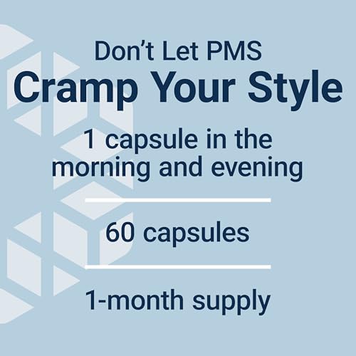 life extension daily pms relief menstrual comfort supplement pms-related cramps lower back discomfort mood ginger magnesium b6 gluten-free non-gmo 60 capsules