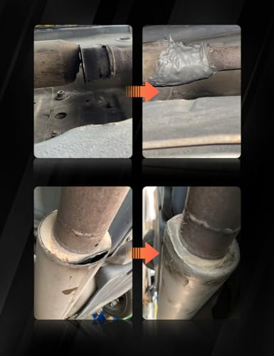 Visbella Auspuffreparaturpaste Auspuff Dichtmasse Hitzebeständig Auspuff Paste Hohe Gasdichtigkeit Auspuff Reparaturset für Autoschalldämpfer, Endrohre, Katalysatoren (Kasten, gramm, 150)