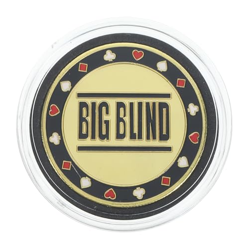GARVALON Poker Game Big Blind Small Blind Dealer Button Metal Poker Accessories Counting Tokens for Home or Party