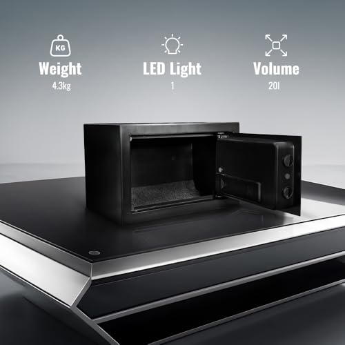Image of IBELL SL-20B Locker Box For Money, Jewellery, Electronic Safe Locker for Home & Office -Digital Lock with Password and Emergency Key, 200H x 310W x 200D mm, 4.19kg, 12 Months Warranty (Net-8.5L)