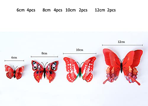 Image of JAAMSO ROYALS Multi 3D Magnet Butterfly Stickers for Wall, Decoration Items, Stickers, Wall-Decor, Butterflies for Walls Decoration (Set of 12)