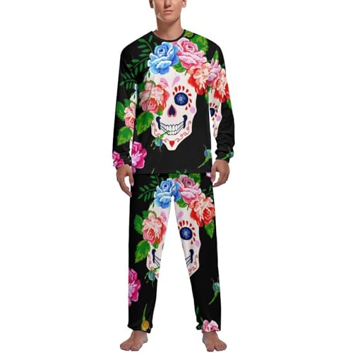 Vêtements de nuit homme ensemble pyjama pantalon manches longues confort