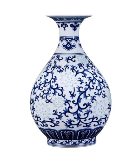 AMITVA Vintage Ceramic Ginger Jar, Chinese Tradition Storage Jar Decorative