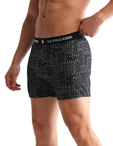 Image of U.S. Polo ASSN. Mens OEX09 Comfort Regular Fit Solid Boxers - Pack of 2