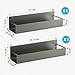 RichinMor Magnet Regal Kühlschrank, 2 Stück Kühlschrank Regal Magnetisch mit 4 Haken, Metall Gewürzregal Magnetisch Magnetregale für Küche Aufbewahrung & Organisation, Grau‌