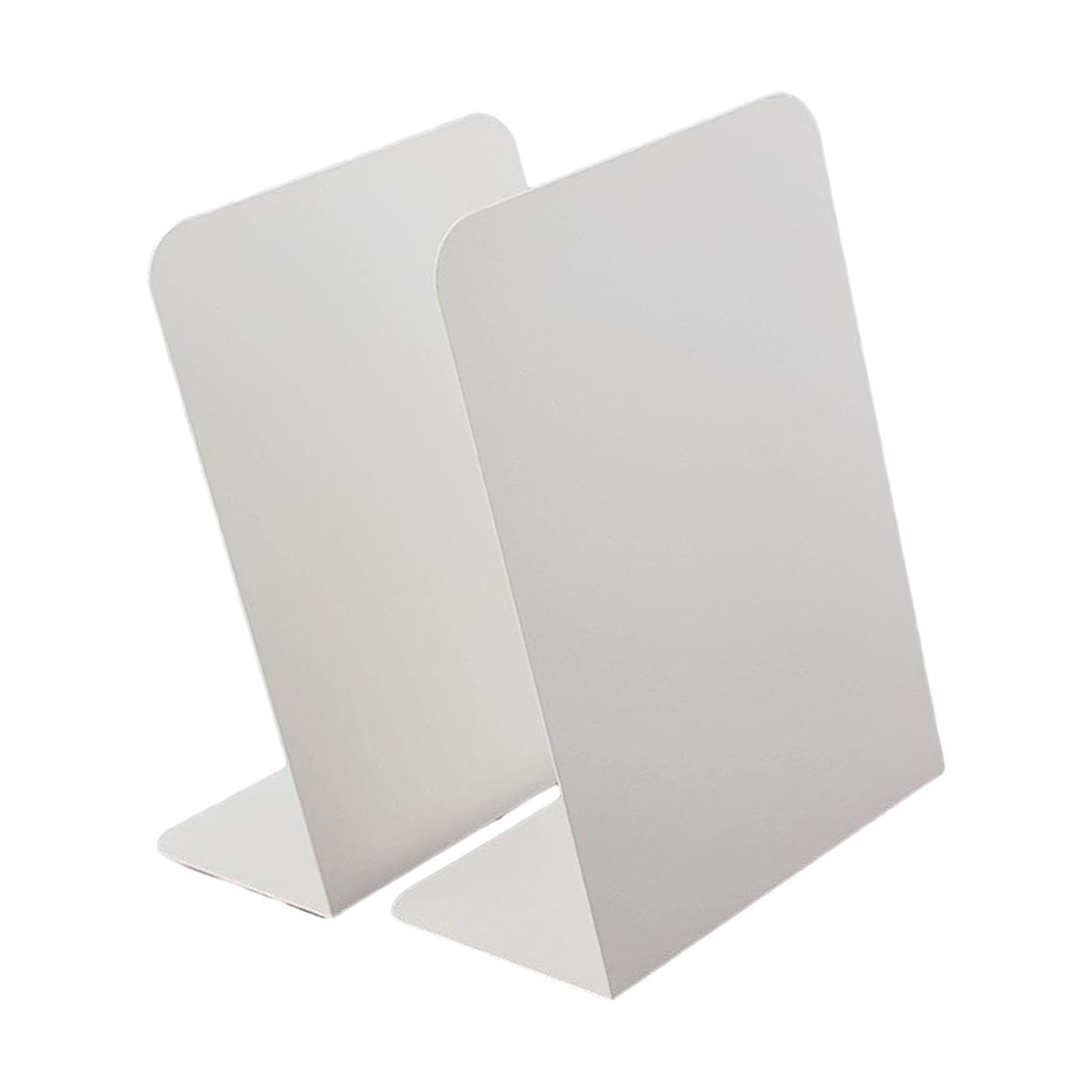 TWISAXC Versatile Bookends To Hold Books Securely With Sturdy Construction In Business Environment Home School Decorative Book Stopper For Home Office School Heavy Duty Book, White, 20.3x13.5x10.2cm