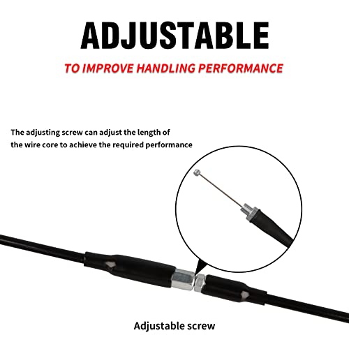 Image of NIBBI Throttle Cable 40.3 inch, Universal Replacement Motorcycle 102.5cm Adjustable Throttle Cable, For Dirt Bike Pit Bike YAMAHA Kawasaki Honda Apollo Motocross