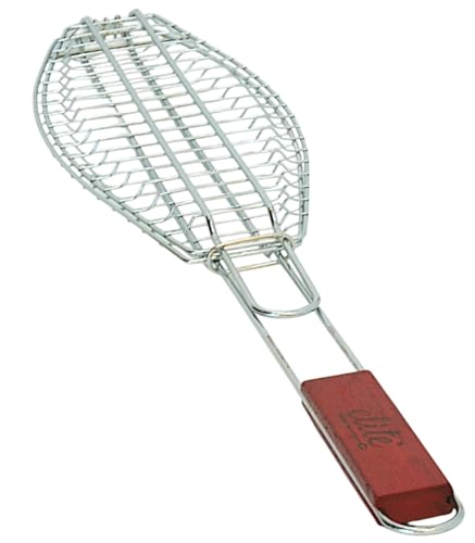 Ekilikua Home Parrilla de Pescado para Barbacoa | Cesta para Barbacoa Portátil | Ideas de Regalo | Asados | Parrilla Reversible | Cierre y Altura Ajustable