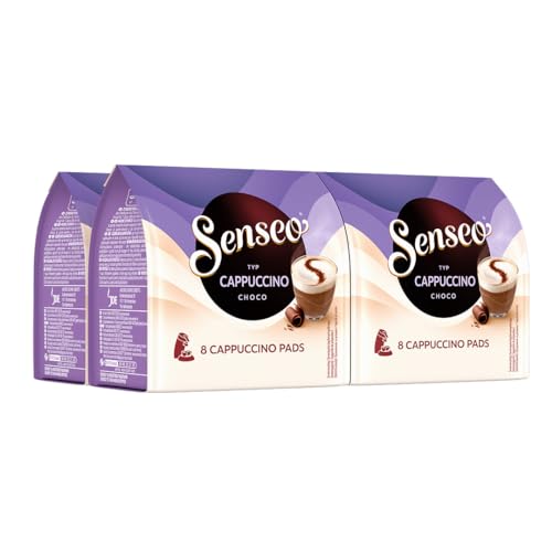 Douwe Egberts Senseo Cappuccino Chocolate Coffee Pods (Pack of 4, Total 32 Pods)