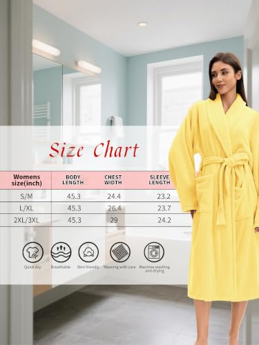 Image of Soft Robe For Women,Warm Plush Bath Robes Female,Spa Towel After Shower Lightweight Long Bathrobe