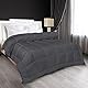 Utopia Bedding Ganzjahres-Daunen-Alternative Gesteppte Twin/Twin XL Bettdecke - Bettbezug mit Ecklaschen - maschinenwaschbar - Bettdecke - Grau